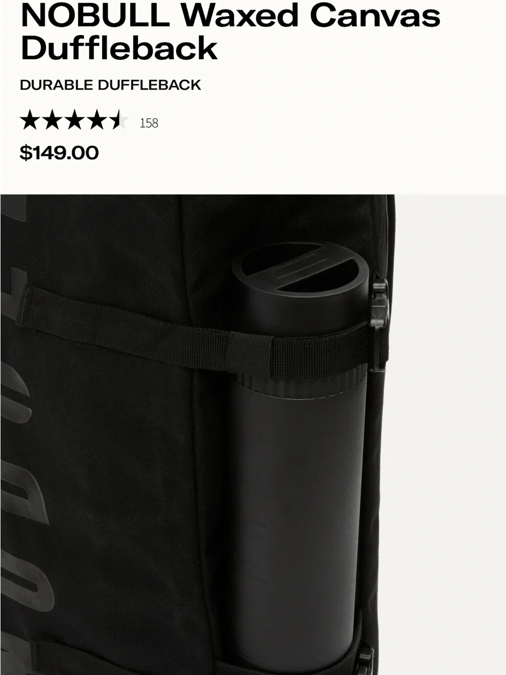 NOBULL Black Everyday Backpack with Padded Straps